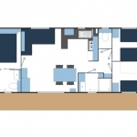 Exemple implantation Mobil-home Privilège 3 Chambres*